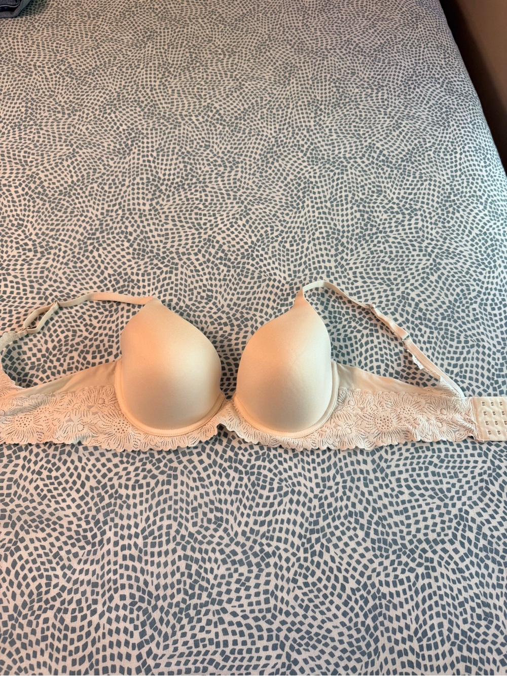 Aerie | Real Sunnie Beige Lace-Trim Full Coverage Bra